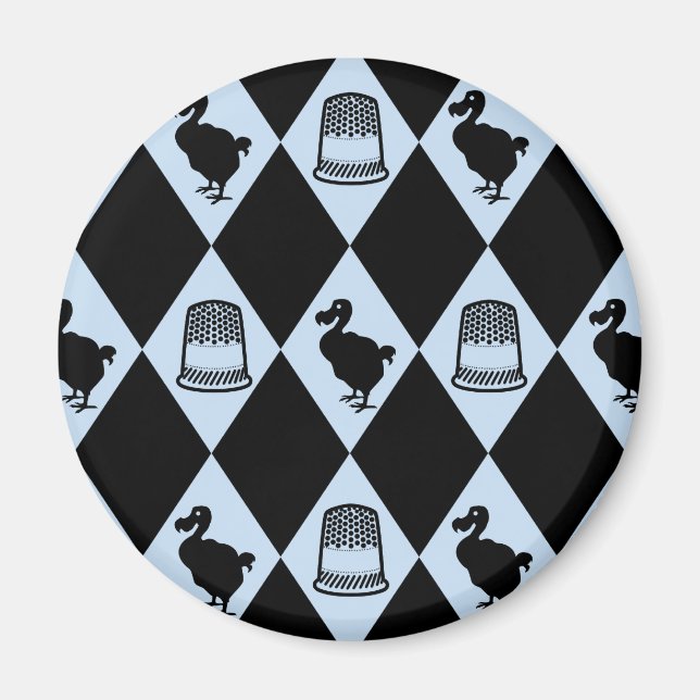 Alice Dodo och Thimble Mönster Magnet (Framsidan)