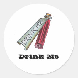 Alice - Drink Me 1865 Runt Klistermärke