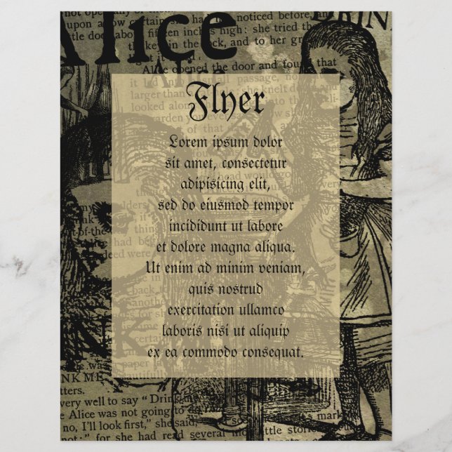 Alice Drink Me Collage Reklamblad (Framsidan)