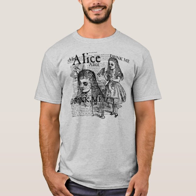 Alice Drink Me Collage T-shirt (Framsida)