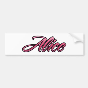 Alice faded rosa Aufkleber Sticker Bildekal