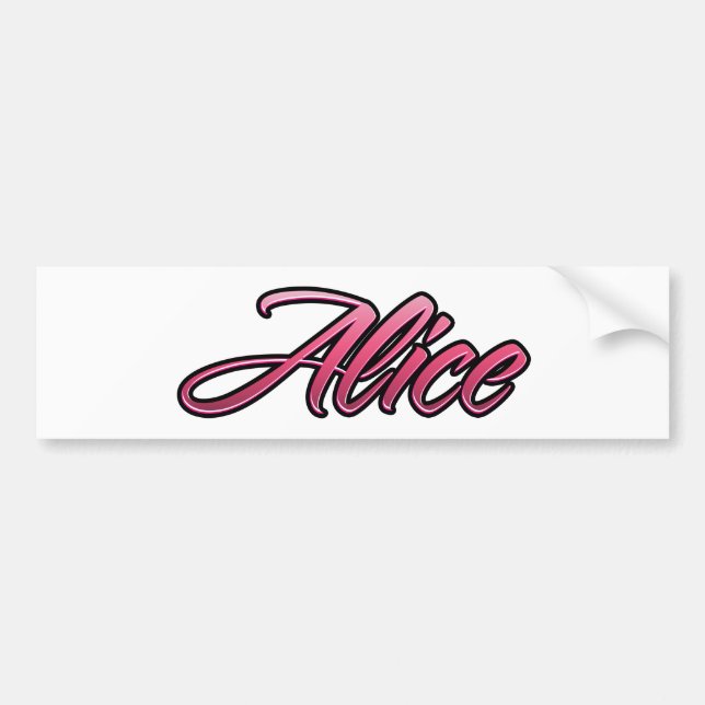 Alice faded rosa Aufkleber Sticker Bildekal (Framsidan)