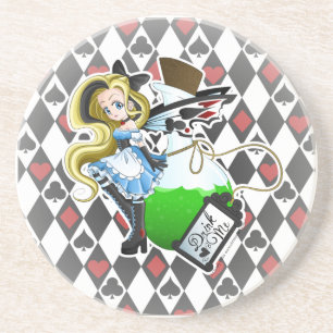 Alice Fairy-Drink Me Anime Underlägg Sandsten