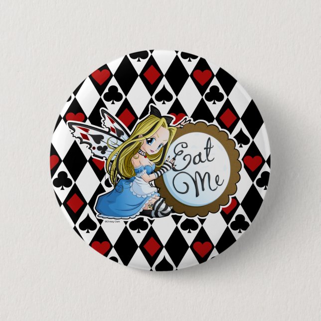 Alice Fairy-Eat Me Anime Button Knapp (Framsida)