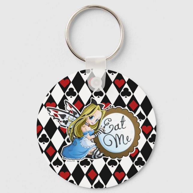 Alice Fairy-Eat Me Anime Keychain Nyckelring (Framsida)