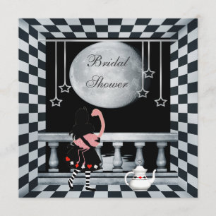 Alice, flamingo- & månemöhippa inbjudningar