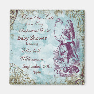 Alice & Flamingospara daterababy shower Magnet