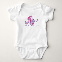 Alice Flickor namn & betydelsen A monogramkläder Tee Shirt
