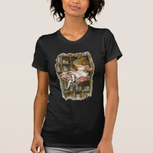 Alice flyter ner kaninen hål t shirt