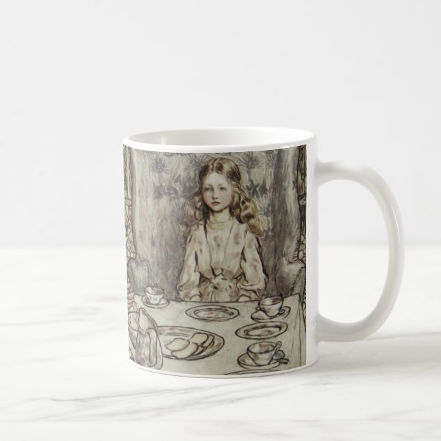 Alice Födelsedag Icke-födelsedag Kanin Hattfest Kaffemugg (Höger)