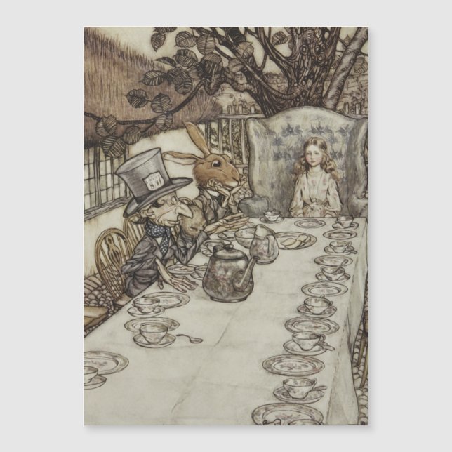 Alice Födelsedag Icke-födelsedags Rabbit Hatter-fe (Framsida)