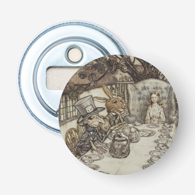 Alice Födelsedag Obursdag Kanin Hattpartaj Flasköppnare (Framsidan)