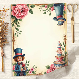 Alice Galen Hatt Teekoppar Scrapbookpapper