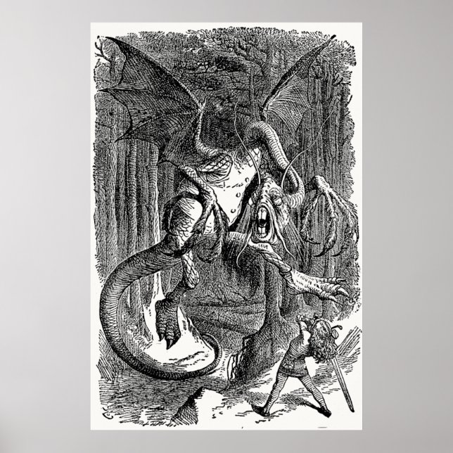 Alice genom det Tittar glaset - Jabberwocky Poster (Framsidan)