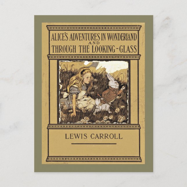 Alice genom Tittar glas Helg Vykort (Framsida)