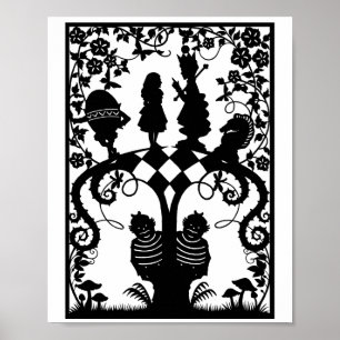 Alice genom tittar glas poster
