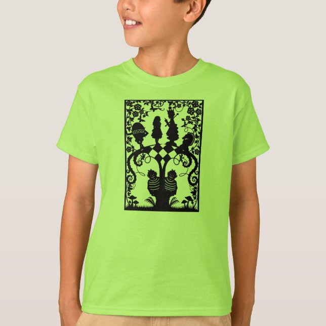 Alice genom tittar glas T-Shirt (Framsida)