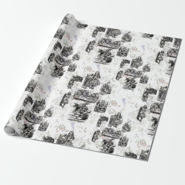 Alice genom Tittar glasdecoupage/Wrap Presentpapper (Utrullad)
