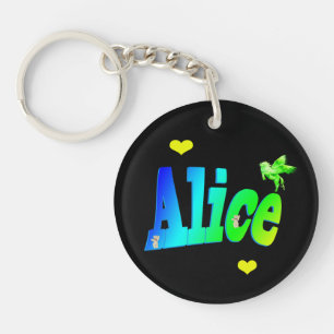 Alice, Girls Namn Logotyp med örter,