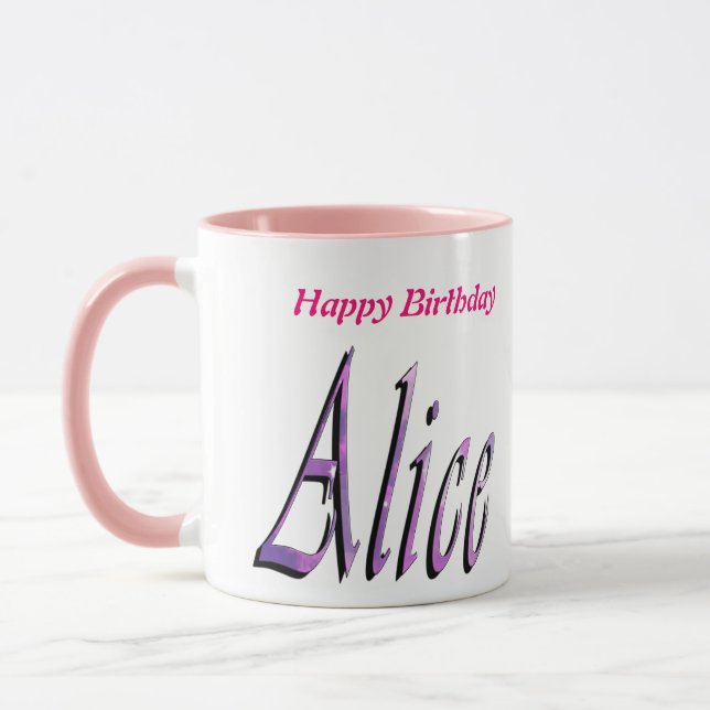 Alice, Grattis på födelsedagen, Rosa Combo Coffee  Mugg (Vänster)