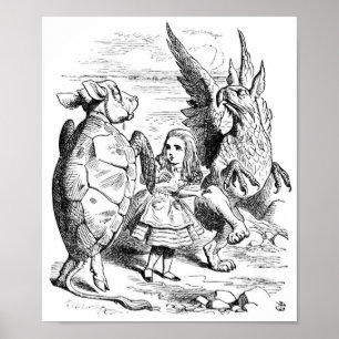 Alice, Griffin och Mock Turtle Dance Poster