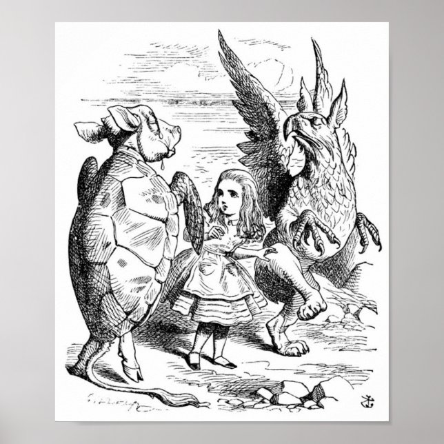 Alice, Griffin och Mock Turtle Dance Poster (Framsidan)