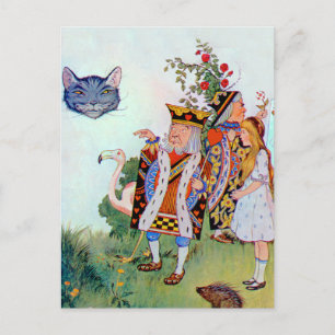 Alice, Hearts och Cheshire Cat Kung Vykort