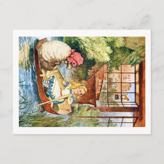 Alice höll ögonen på som den gammala kvinnan som vykort (Framsida)