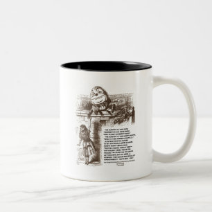 Alice Humpty Dumpty Wonderland Conversation Quote Två-Tonad Mugg