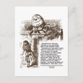 Alice Humpty Dumpty Wonderland Conversation Quote Vykort