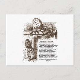 Alice Humpty Dumpty Wonderland Conversation Quote Vykort