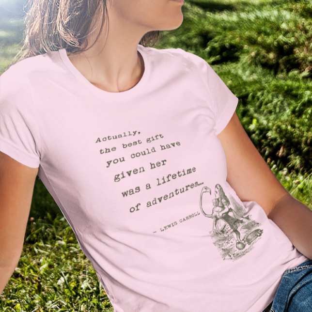 Alice i äventyrcitationstecken för underland t shirt (Skapare uppladdad)