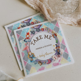 Alice i babyduschen på underland pappersservett