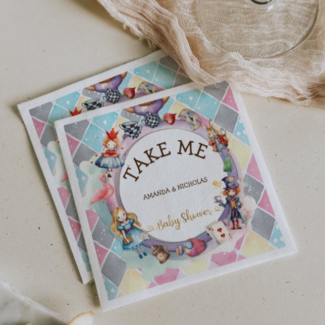 Alice i babyduschen på underland pappersservett (Skapare uppladdad)