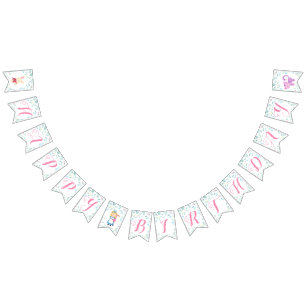 Alice i baner för födelsedag för underlandTeapa Vimplar