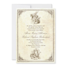 Alice i bröllopsinbjudningar i underlandet