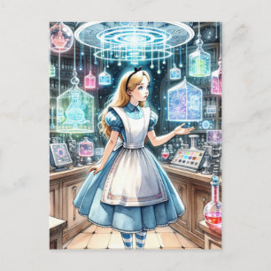 Alice i det Steampunk-Apoteket Vykort