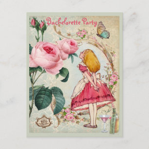 Alice i det underlandCollageBachelorette partyet Inbjudningar
