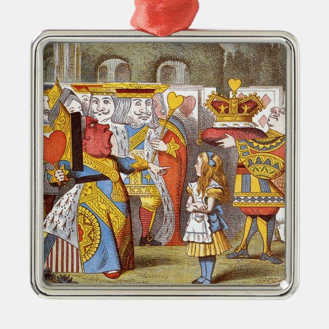 Alice i drottningens Courtyard 2 Julgransprydnad Metall (Framsidan)