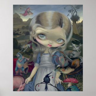 Alice i en Bosch Wonderland ART PRINT gothic Poster