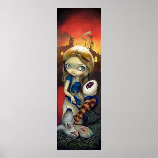 Alice i en Brueghel Vision ART PRINT Wonderland Poster (Framsidan)