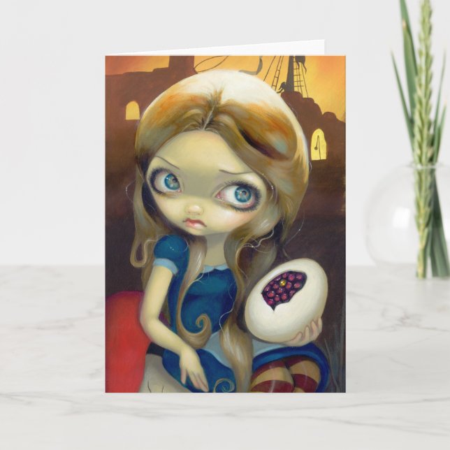 "Alice i en Brueghel Vision"-hälsningskort Kort (Framsida)