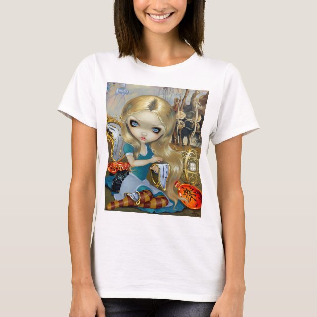 "Alice i en Dalí-dröm" T Shirt (Framsida)