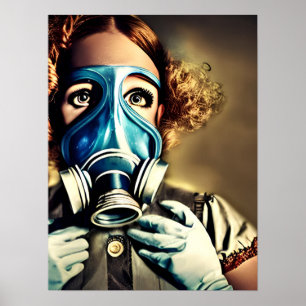 Alice i en gasmask poster