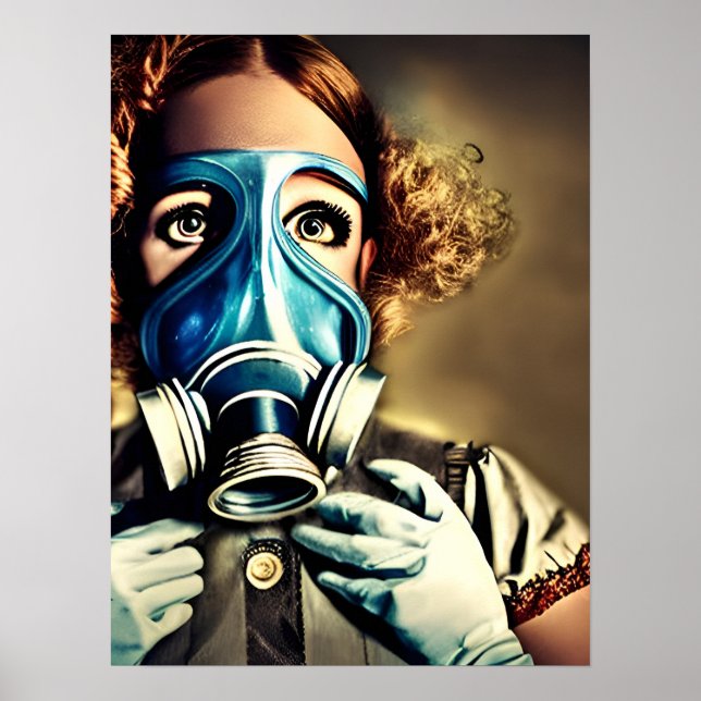 Alice i en gasmask poster (Framsidan)