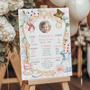 Alice i ENderland-Rosa 1-årsjubileum Poster