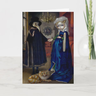 "Alice i ett Van Eyck Porträtt"-hälsningskort Kort