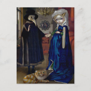 "Alice i ett Van Eyck Porträtt" vykort