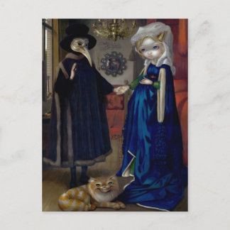 "Alice i ett Van Eyck Porträtt" vykort