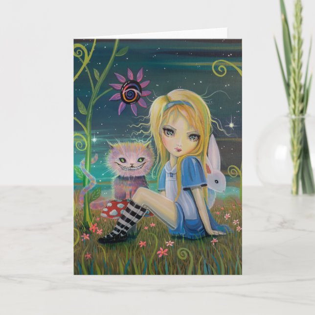 Alice i för fantasisaga för underland original- kort (Framsida)